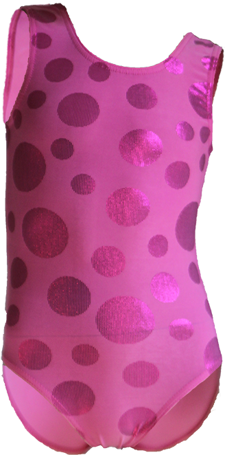 Pink With Foil Bubbles Front Maillot