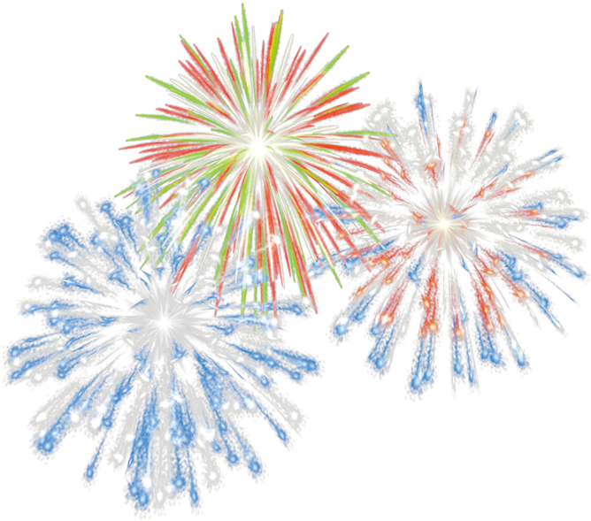 Fireworks Transparent Rainbow Blue Firework Png