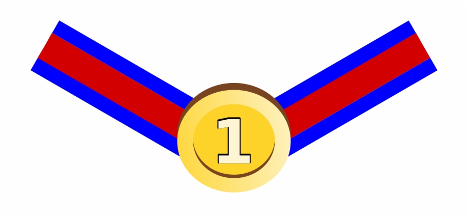 Gold Medal Award Prize Ribbon First Place Medal