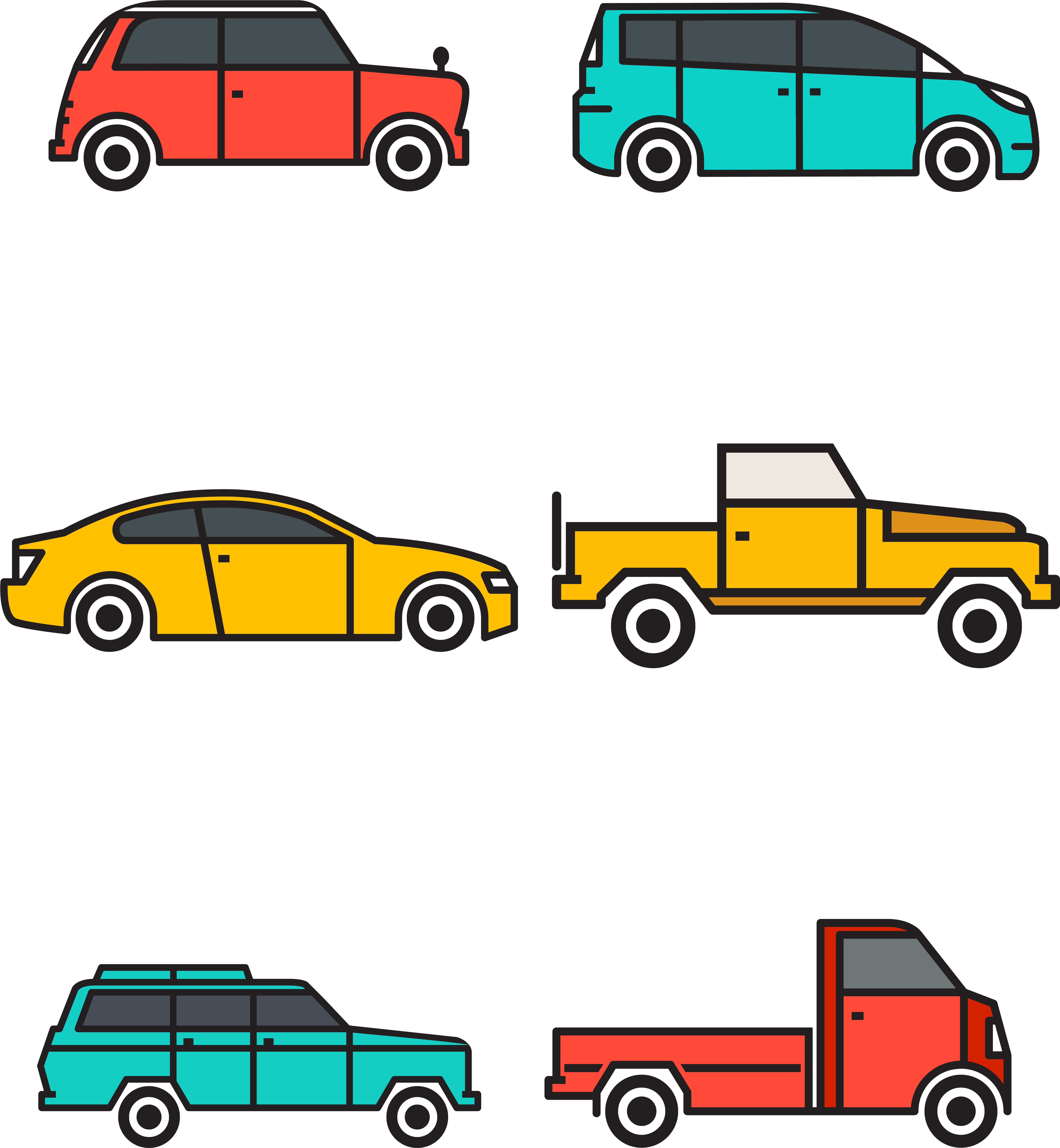 Transport Colorful Car Vector Png And Image