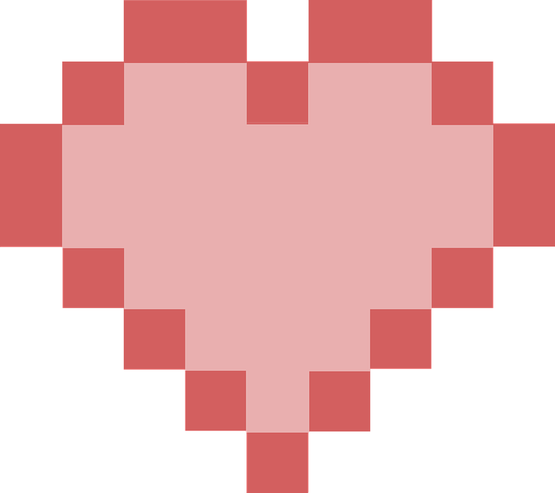 Pixelated Heart Png