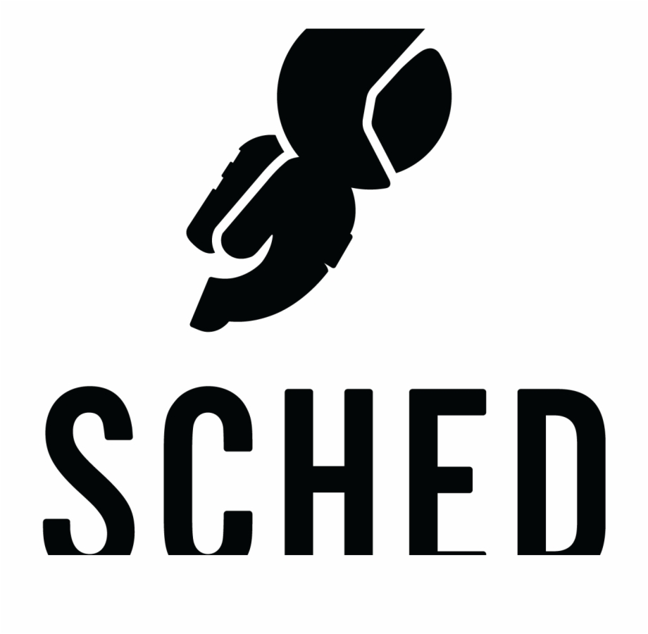 Sched Logo Vertical Black Graphic Design