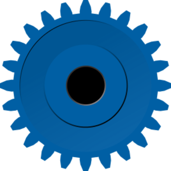 blue gear clipart