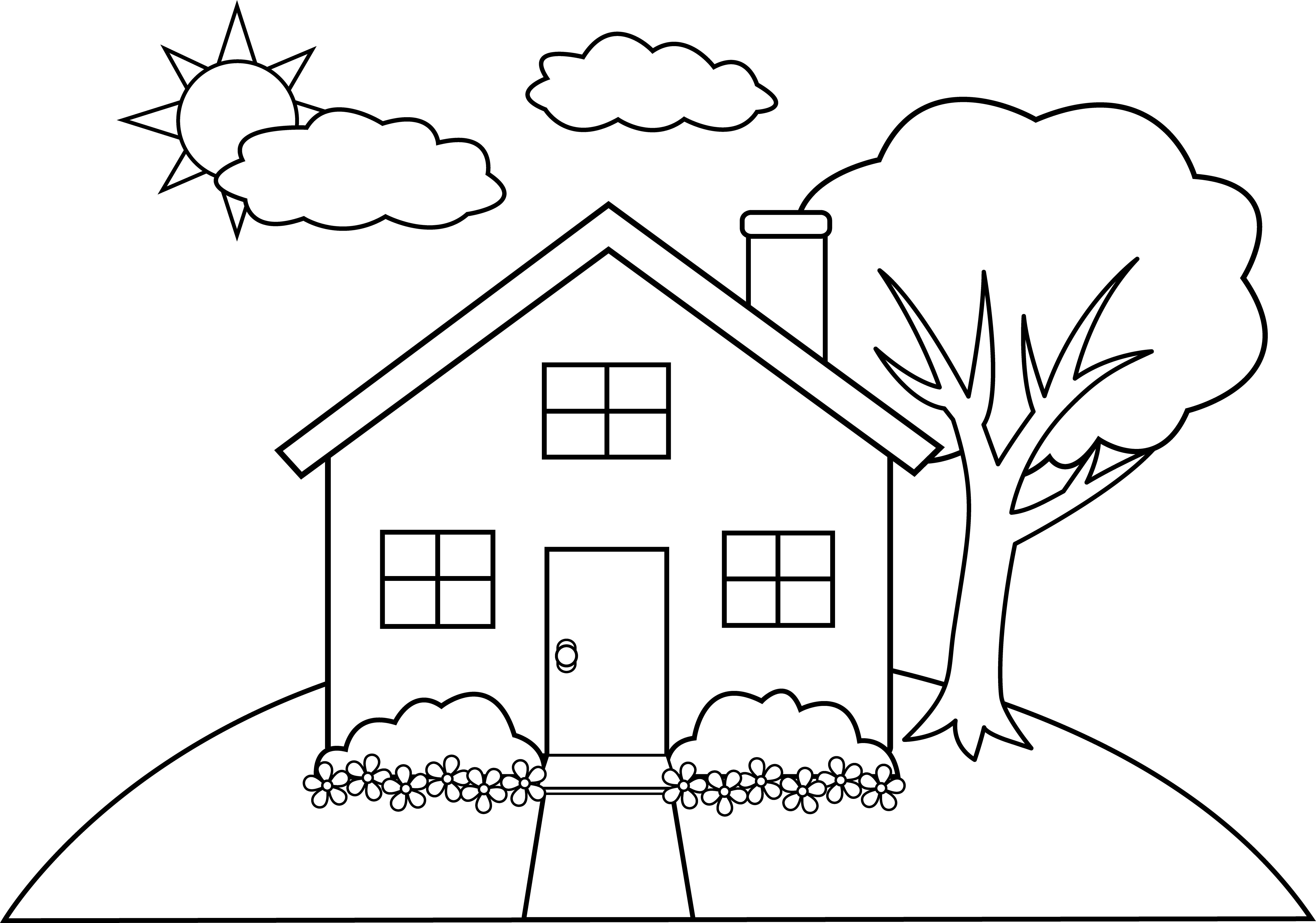 Buildings And Architecture Easy Coloring Pages House