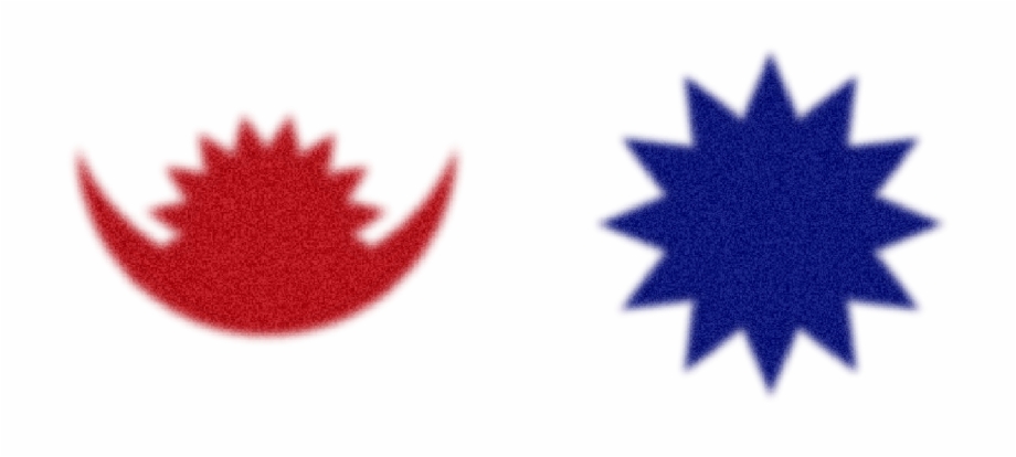 Nepals Flag Moon And Sun Png Nepal Flag