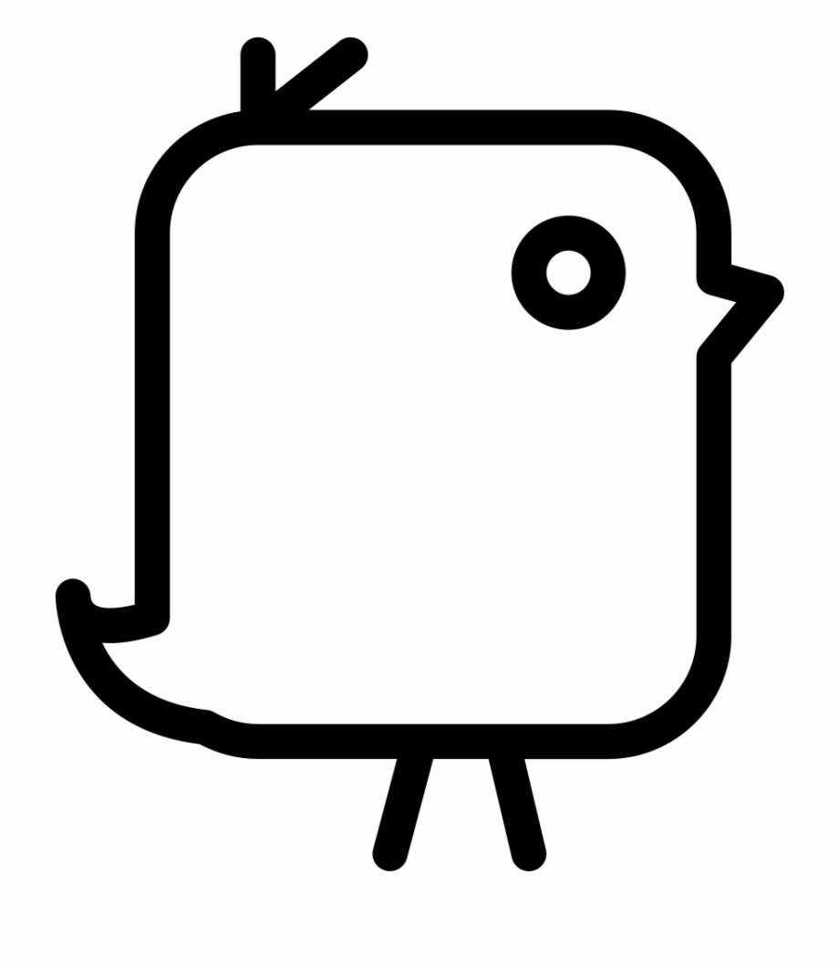 Bird Of Cute Rounded Rectangular Shape Comments Icon