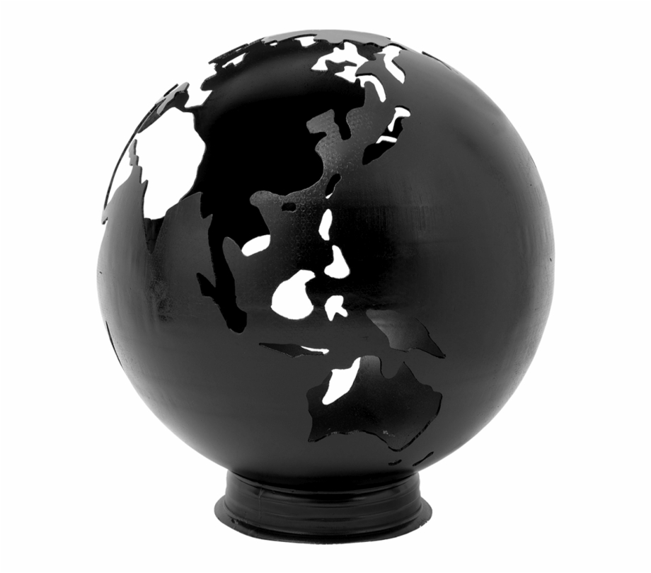 Earth Fire Globe Black Painted Steel Eva Solo