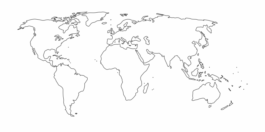 Free World Map Clipart Black And White, Download Free World Map Clipart ...