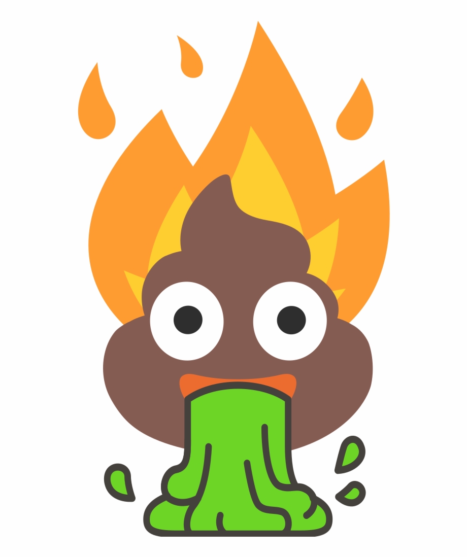 Flaming Poop Vomit Emoji Flaming Poop Emoji