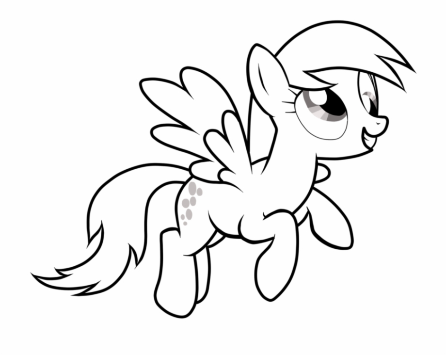 my little pony clipart black and white