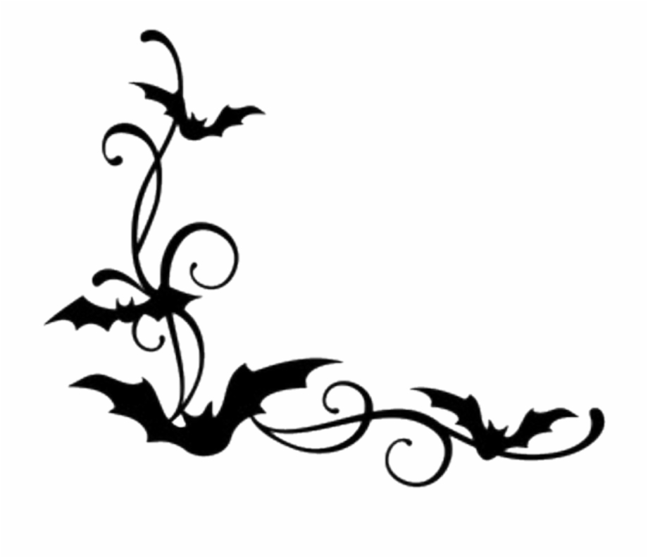 Halloween Bat Border Clip Art