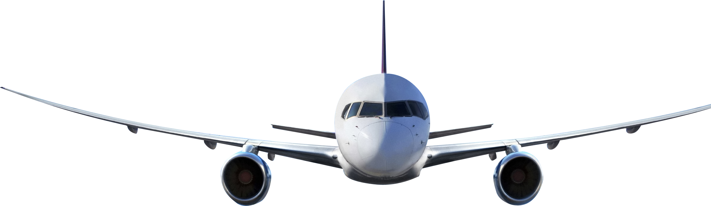 White Plane Airplane Front Png