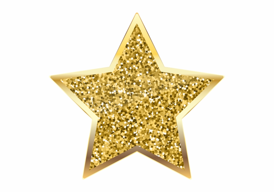 glitter gold star clip art
