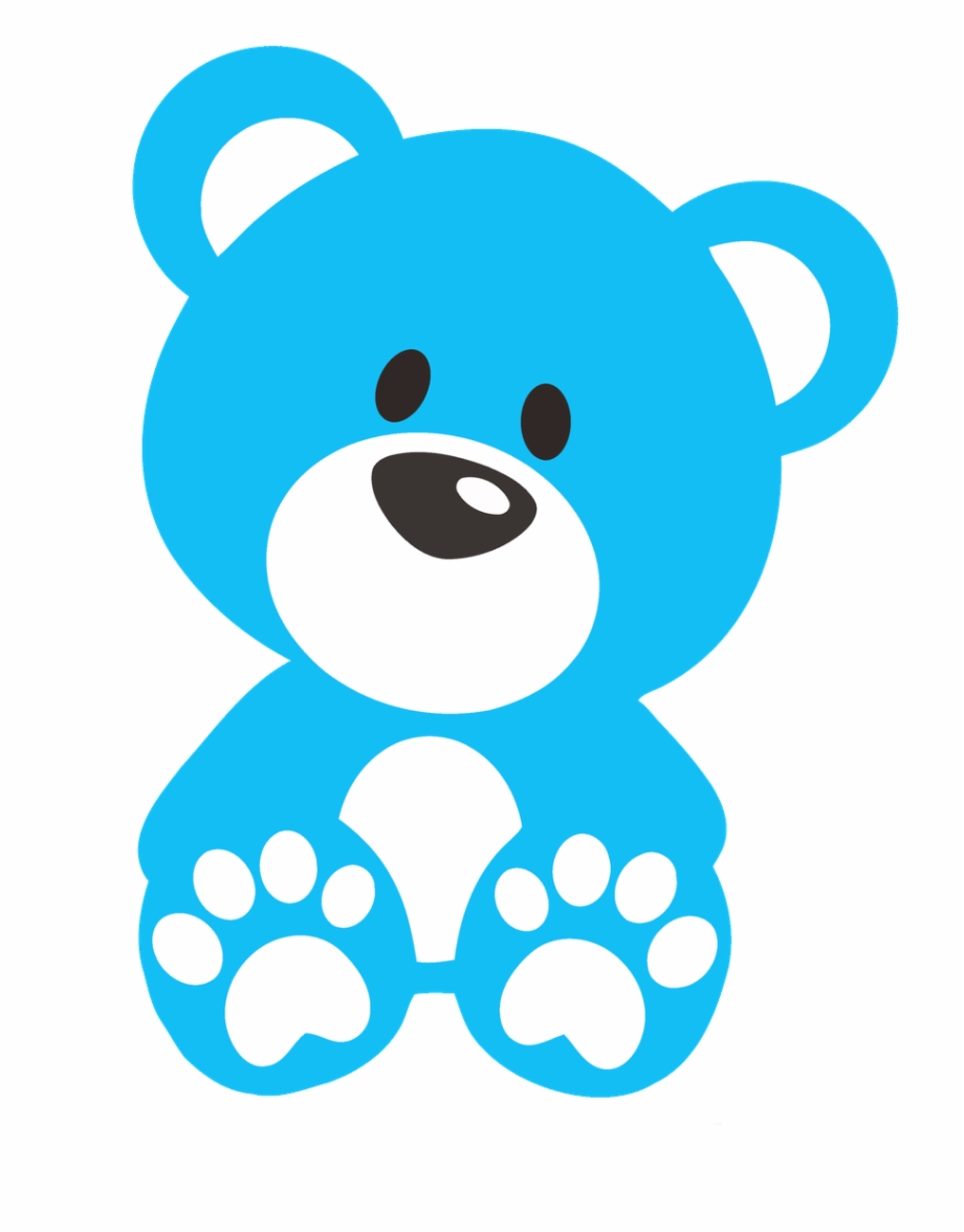 Teddy Bear Clipart Stencil Blue Teddy Bear Png