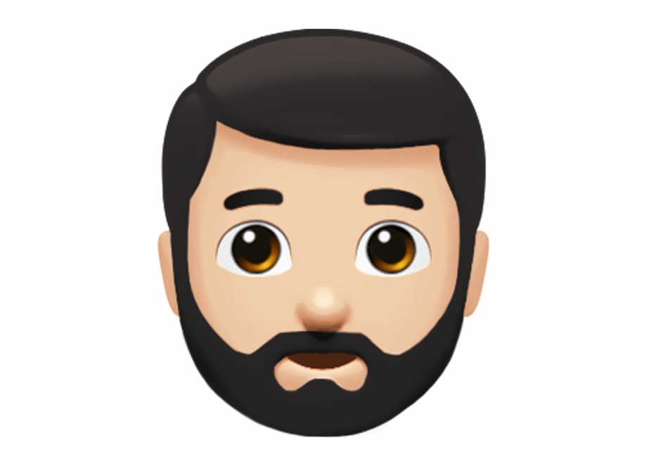 Bearded Man Emoji From Apple Beard Emoji Png