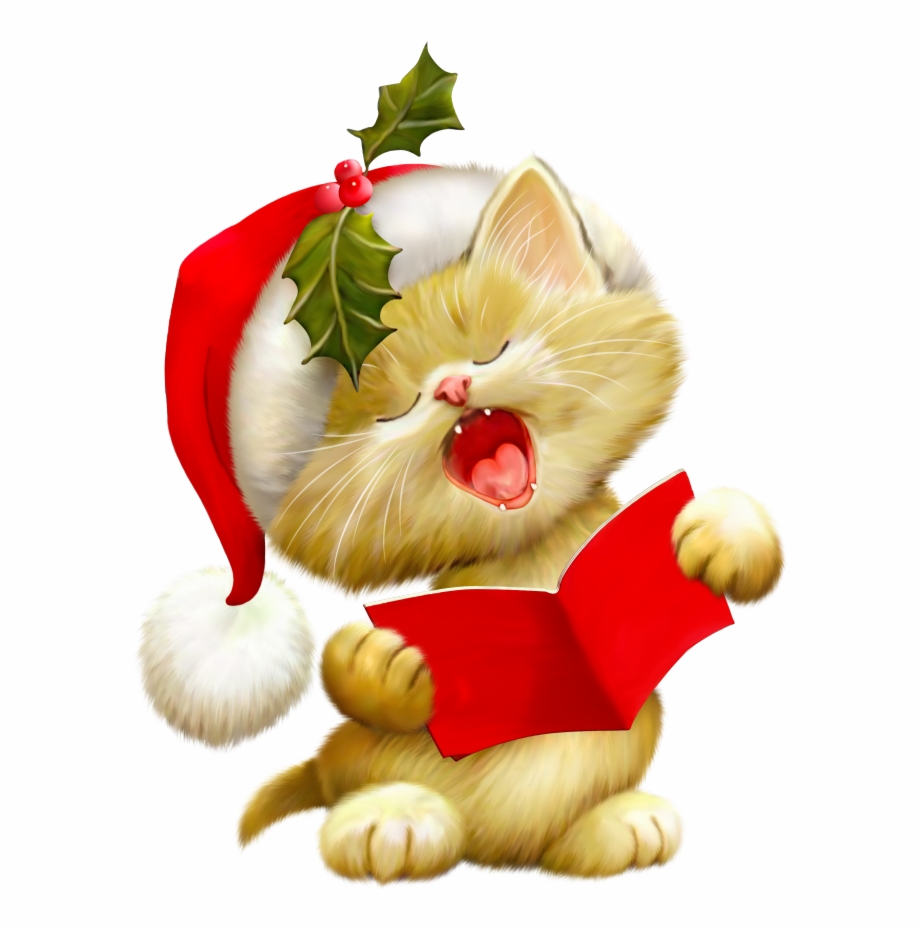 Cat Caroller Good Night Love Christmas