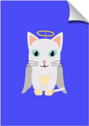 Cat Christmas Angel Domestic Short Haired Cat