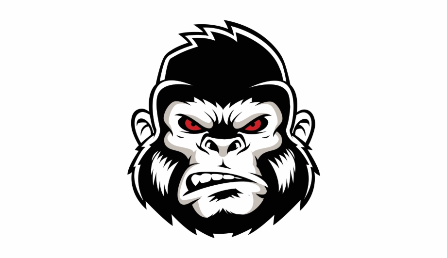 Gorilla Vector Smoking Angry Cartoon Gorilla Face