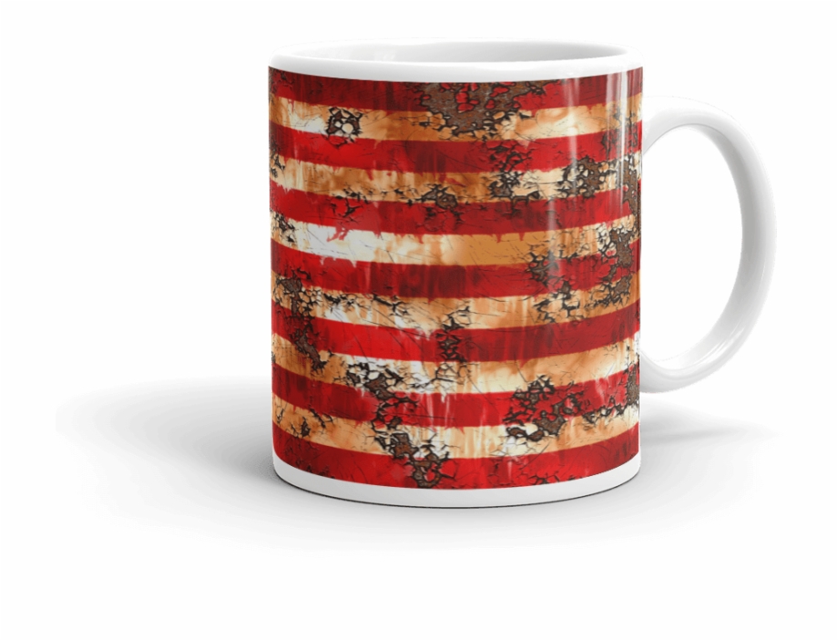 Grunge American Flag Png Transparent Background Coffee Cup