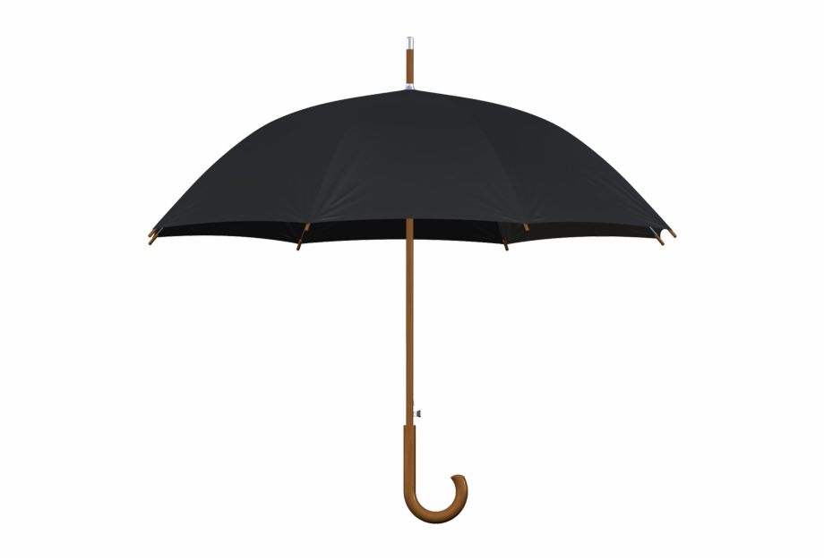 Wood Umbrella Black Black Umbrella Png