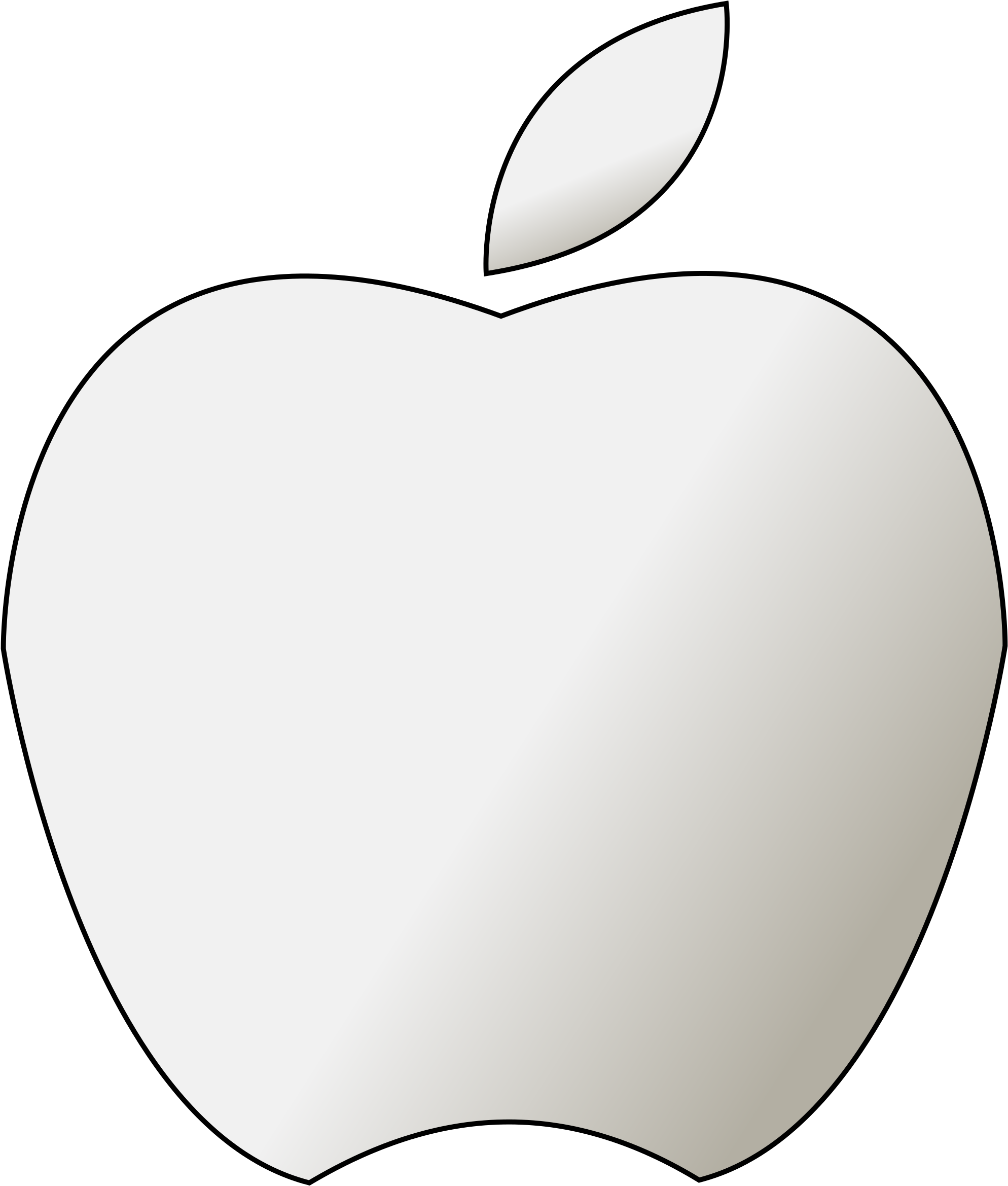 transparent black apple symbol
