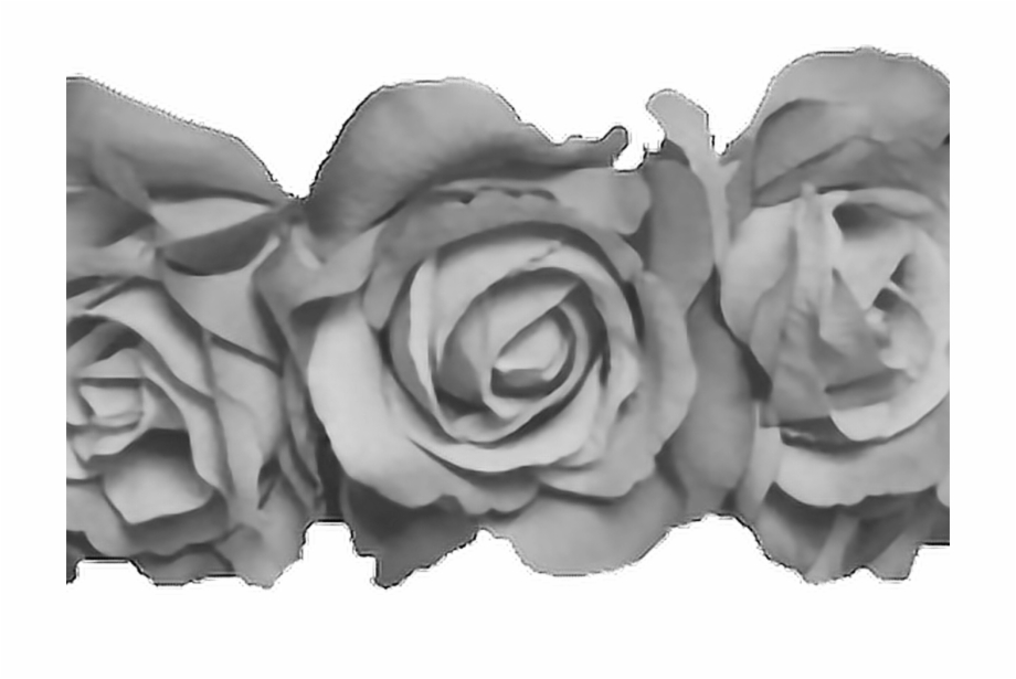 Flowercrown Flower Crown Grey Sticker By Jmp Black