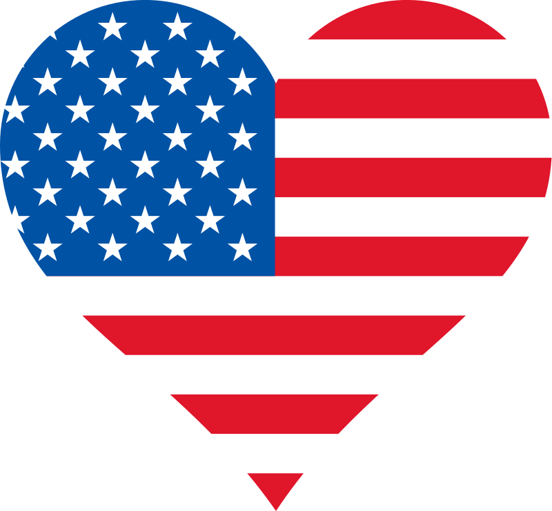 American Flag Heart Png