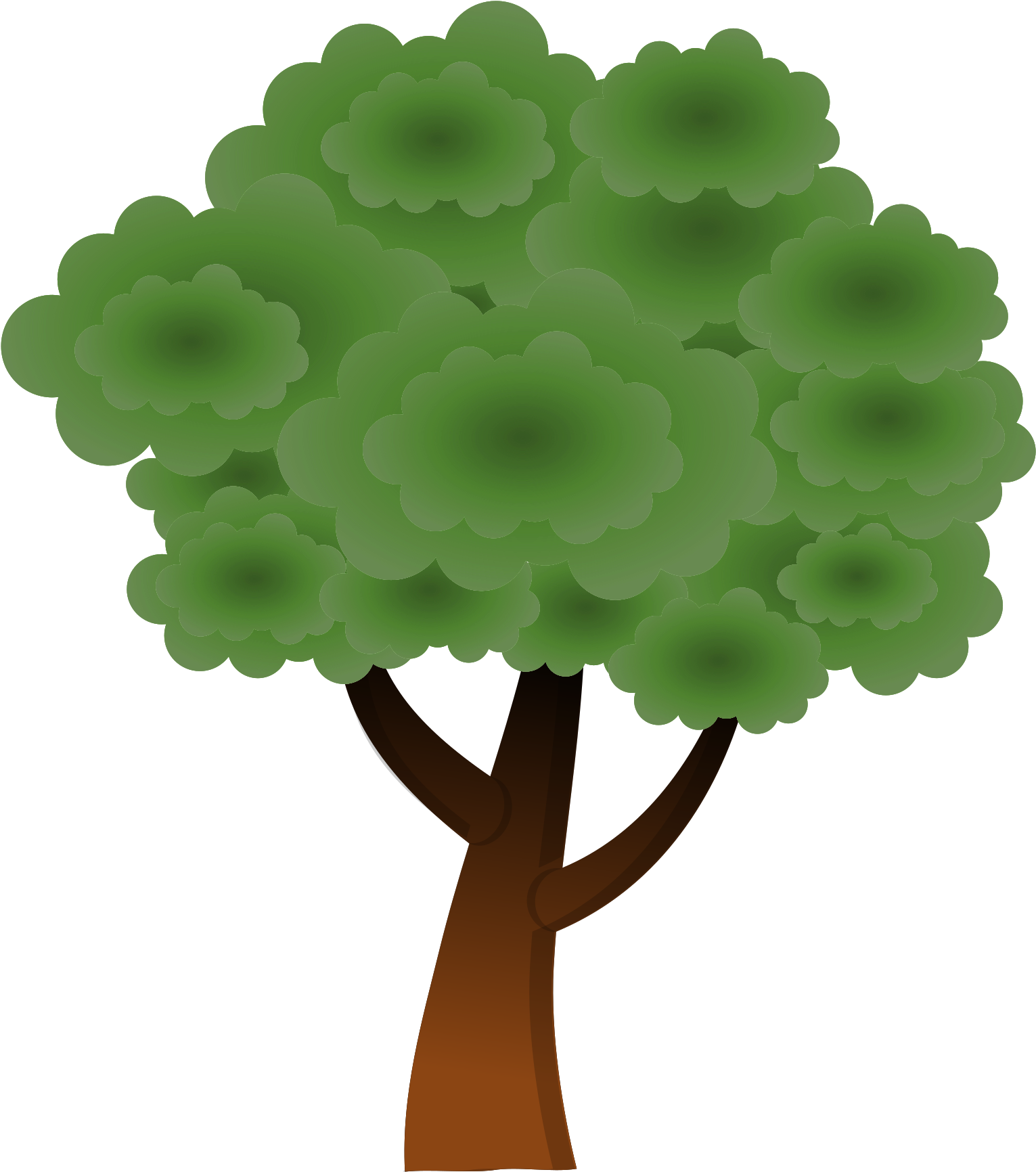 3 Vector Tree Tree Canopy Cartoon