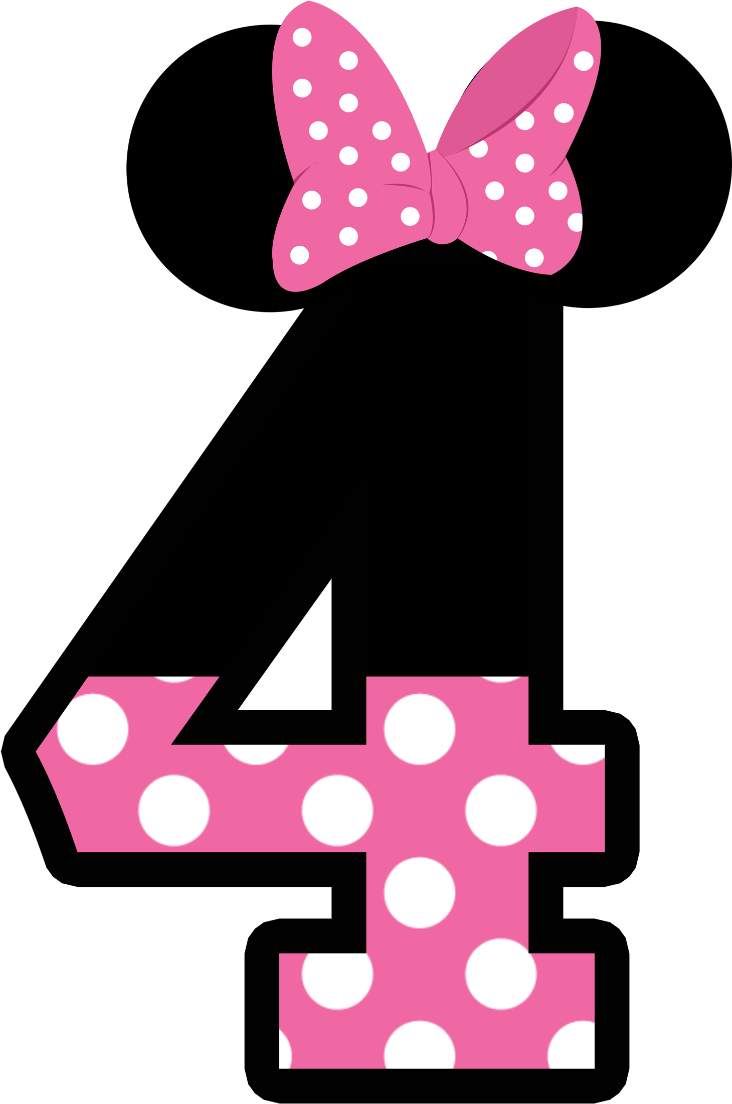 Number Clipart Minnie Mouse Minnie Mouse No 4