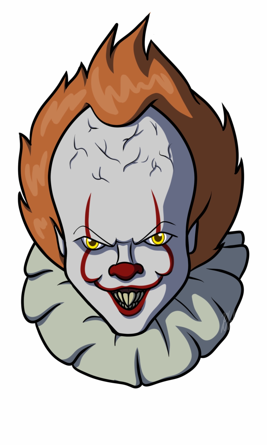 Pennywise Face Transparent Png Download Pennywise Cartoon Drawing