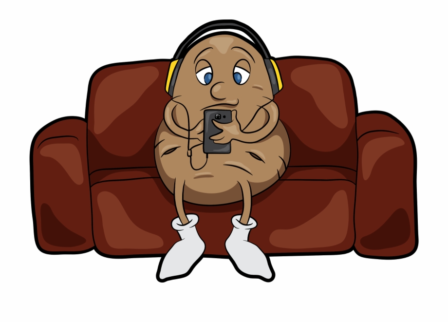 Lazy Clipart Couch Tv Couch Potato Cartoon Png