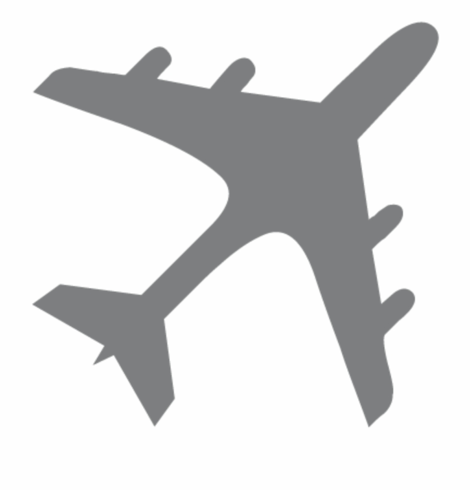airplane clipart grey
