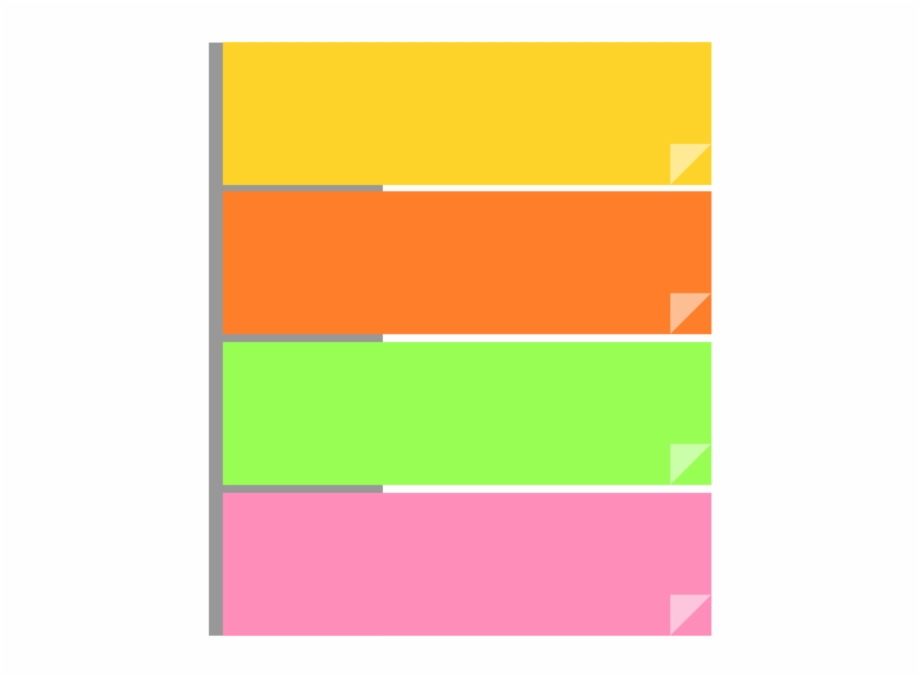 Post It Note Paper Stationery Sticker Document Colorful