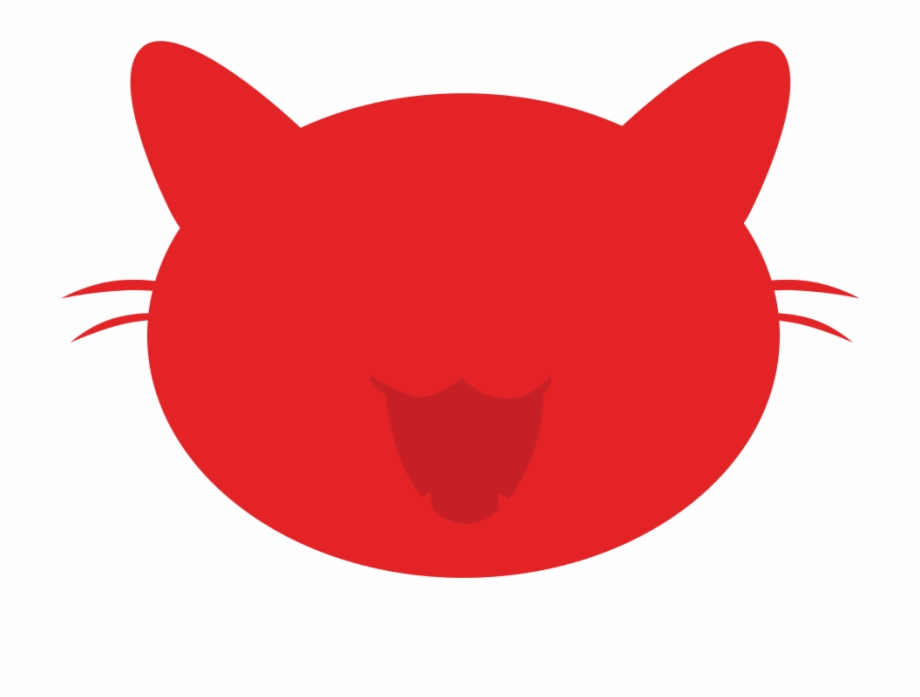 Red Cat Vector Cat Face Silhouette Png