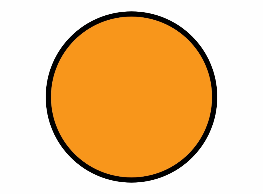 Orange Circle With Black Outline