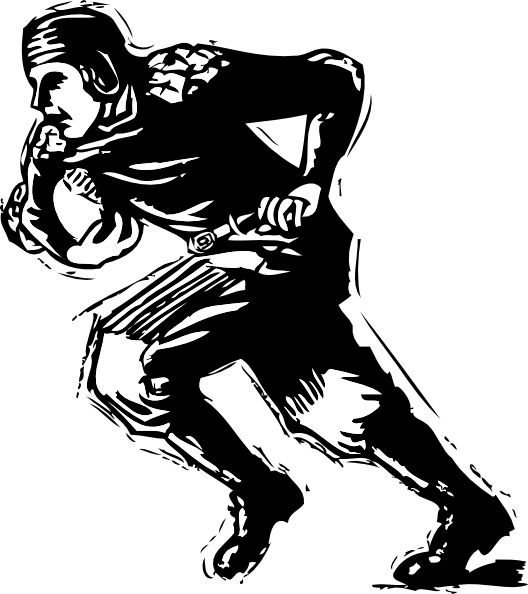 Old Time Football Player Clip Art Free Vector