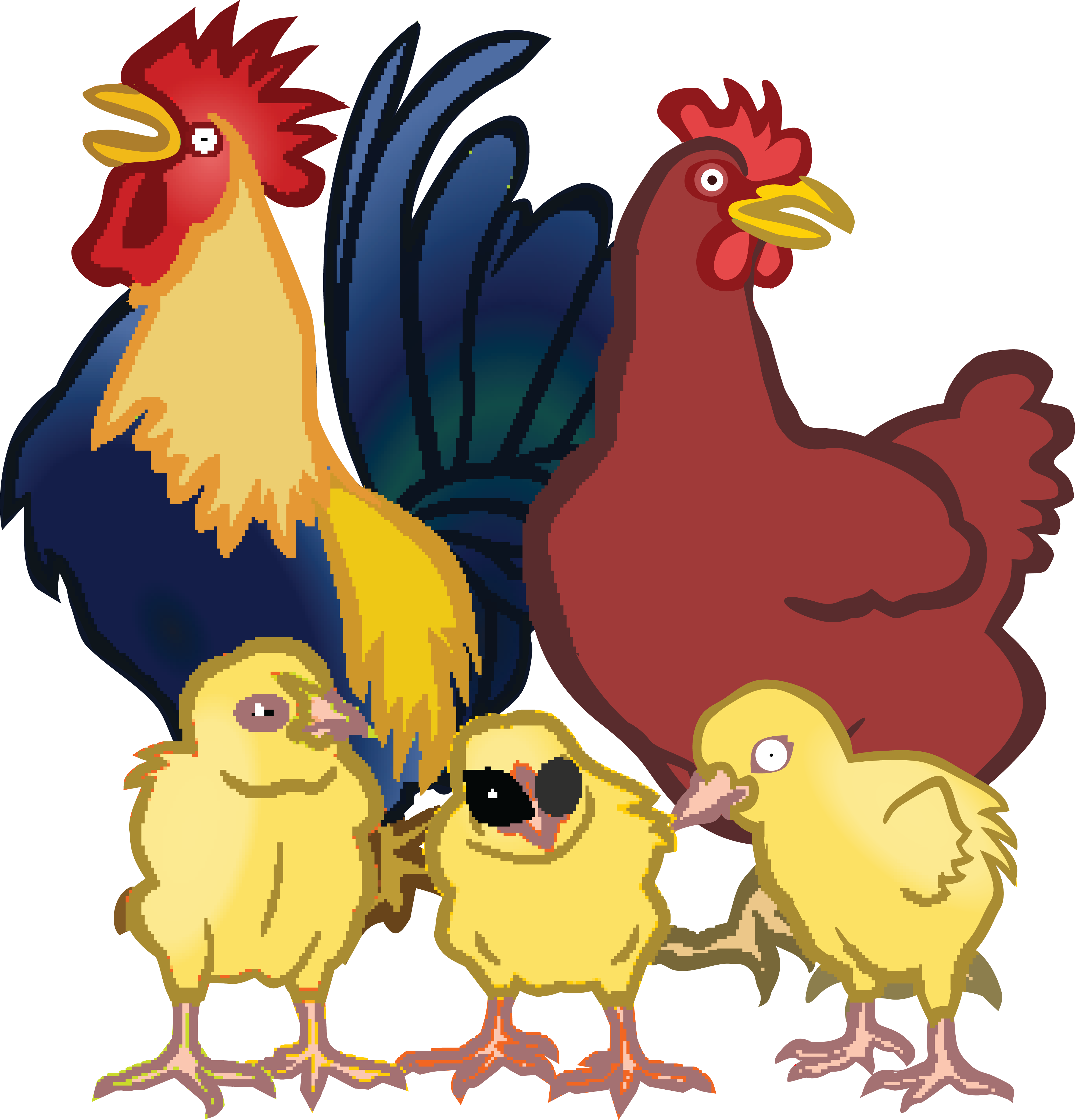 Free Clipart Of A Chicken Family Chickens Clipart