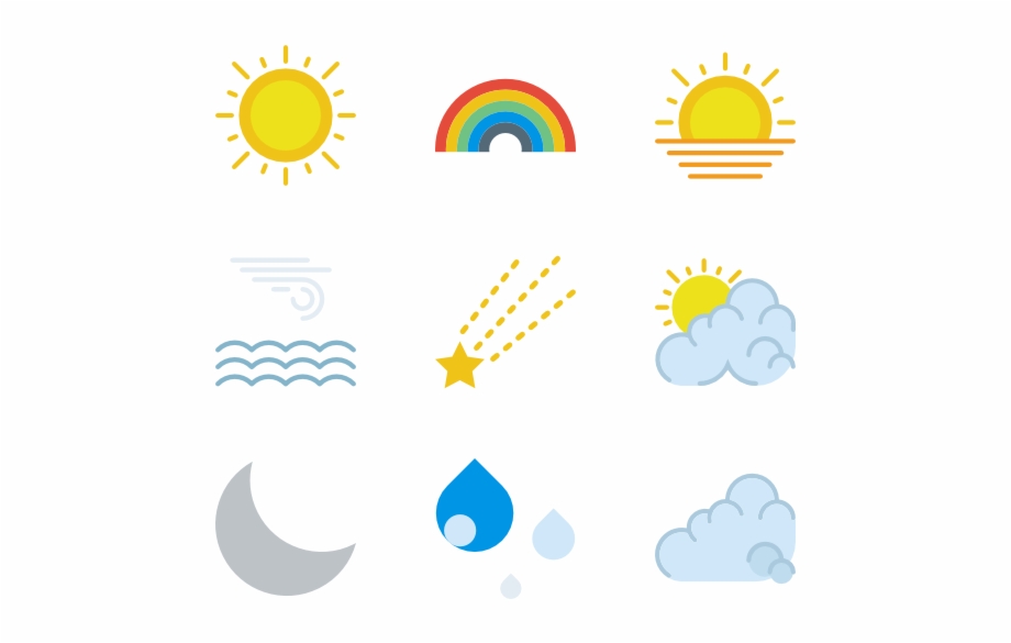 Weather Set Sun Path Vector Png