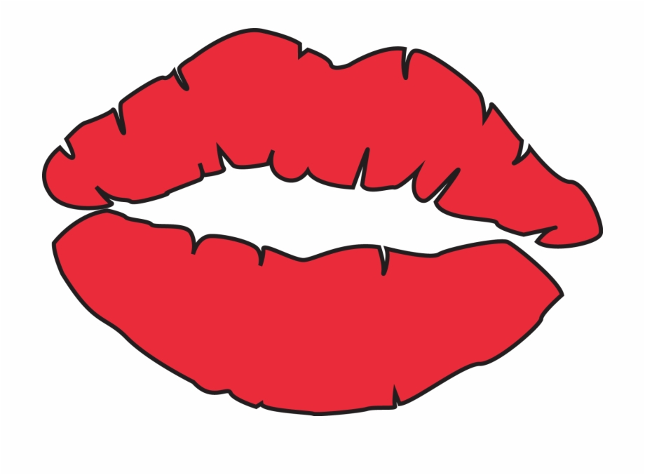 Free Lips Clip Art Kiss Mark Coloring Pages