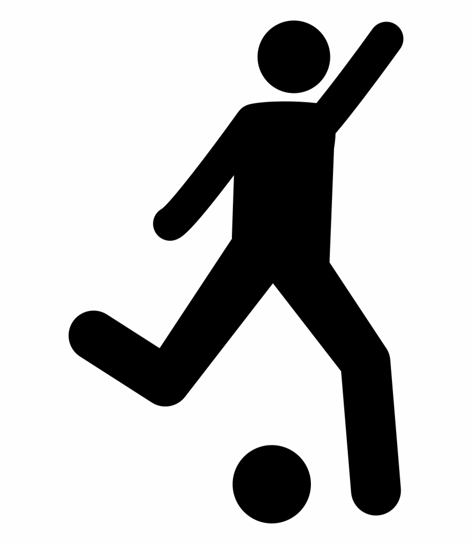 Football Player Attempting To Kick Ball Svg Png