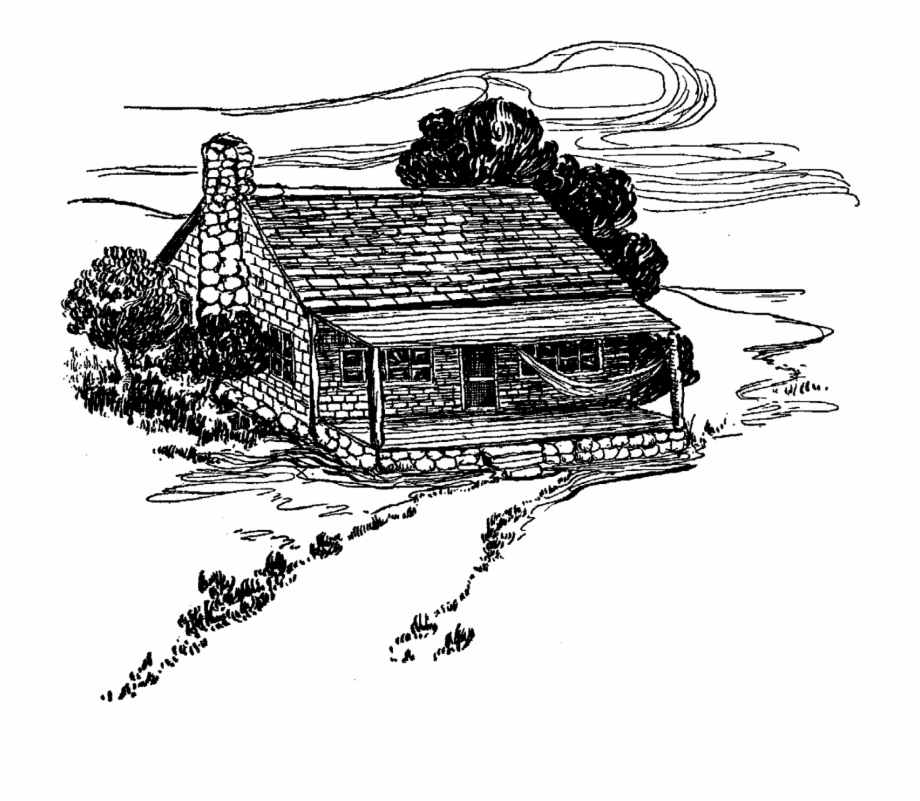 Vintage Log Cabin Illustration Image Download Png House