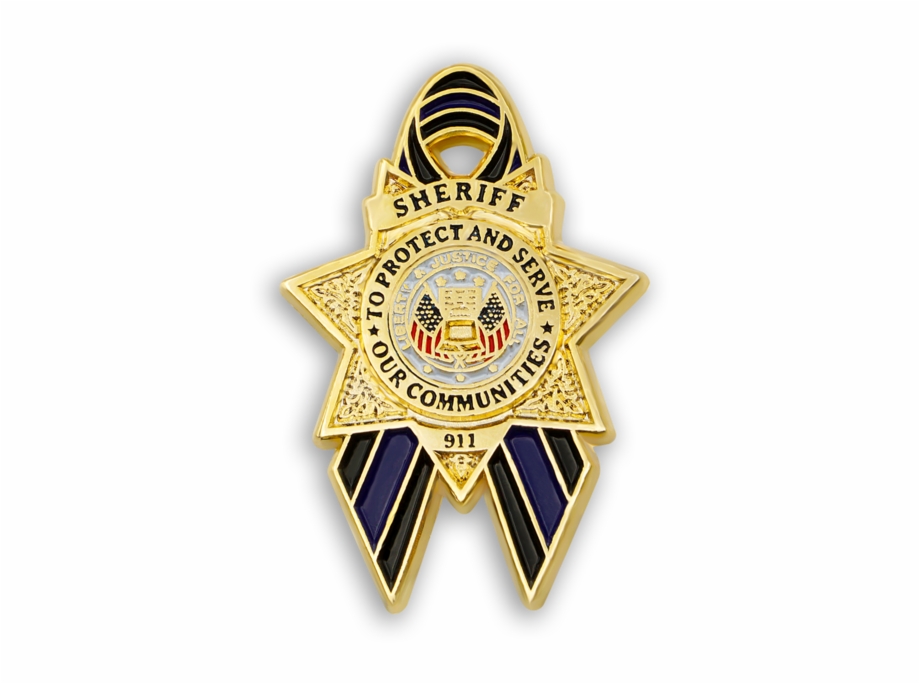 Sheriff Badge Thin Blue Line Box Set Emblem