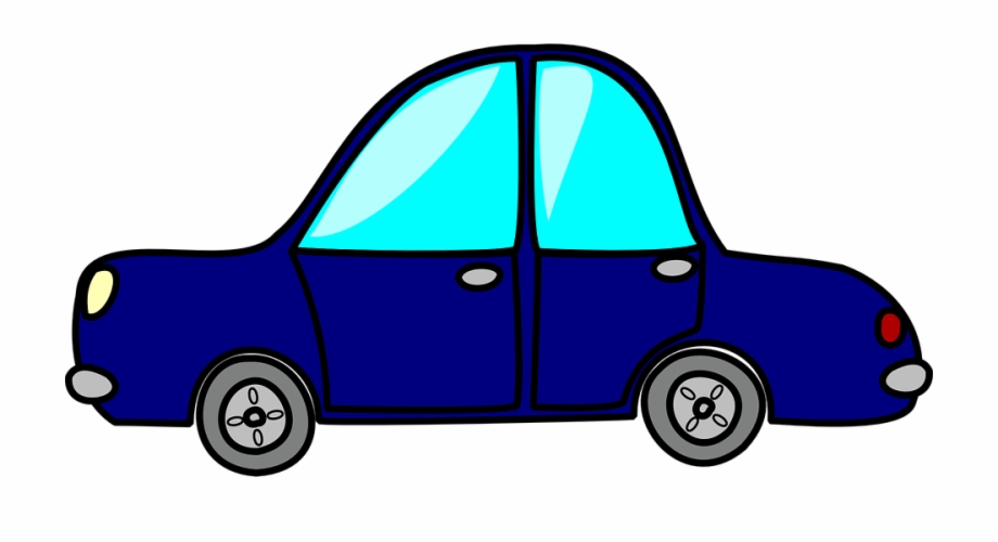 Car Blue Side Vehicle Drawing Cartoon Free Clipart