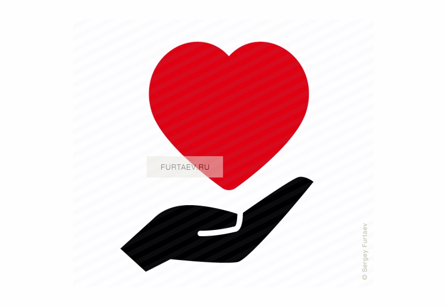 Vector Icon Of Hand Holding Heart Hand Holding