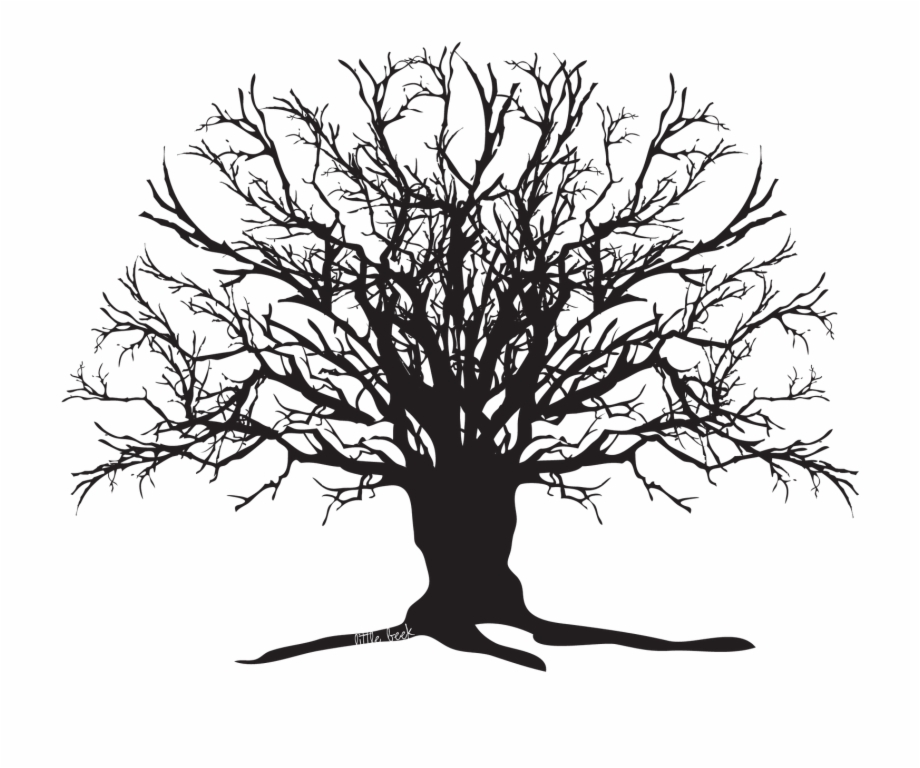 transparent creepy tree silhouette
