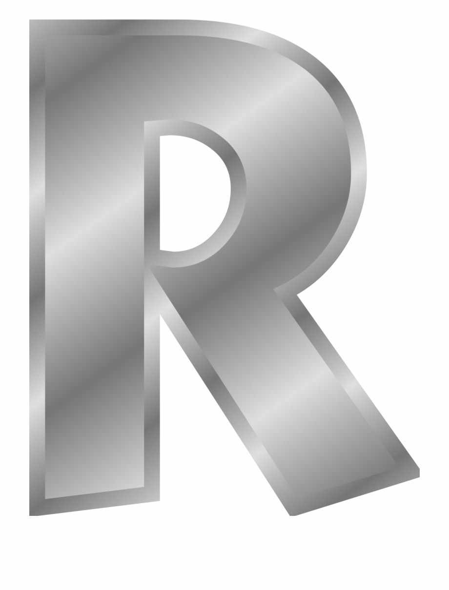 Silver Letters Png Letter R In Gold