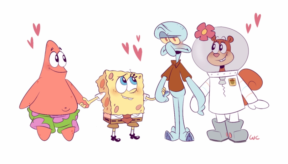 Spongebob And Patrick And Squidward And Sandy Spongebob