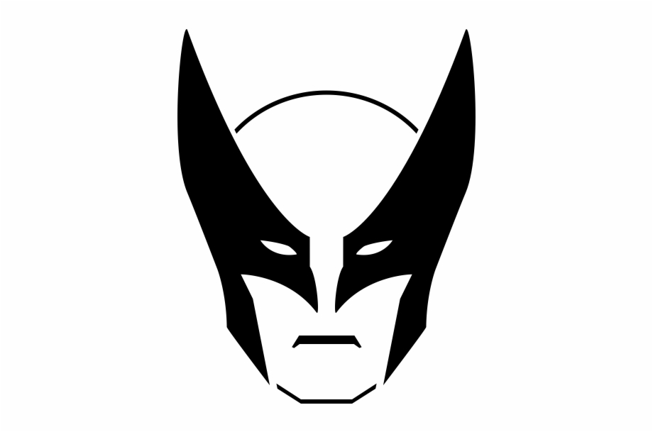 Wolverine Rubber Stamp Wolverine Mask Black And White
