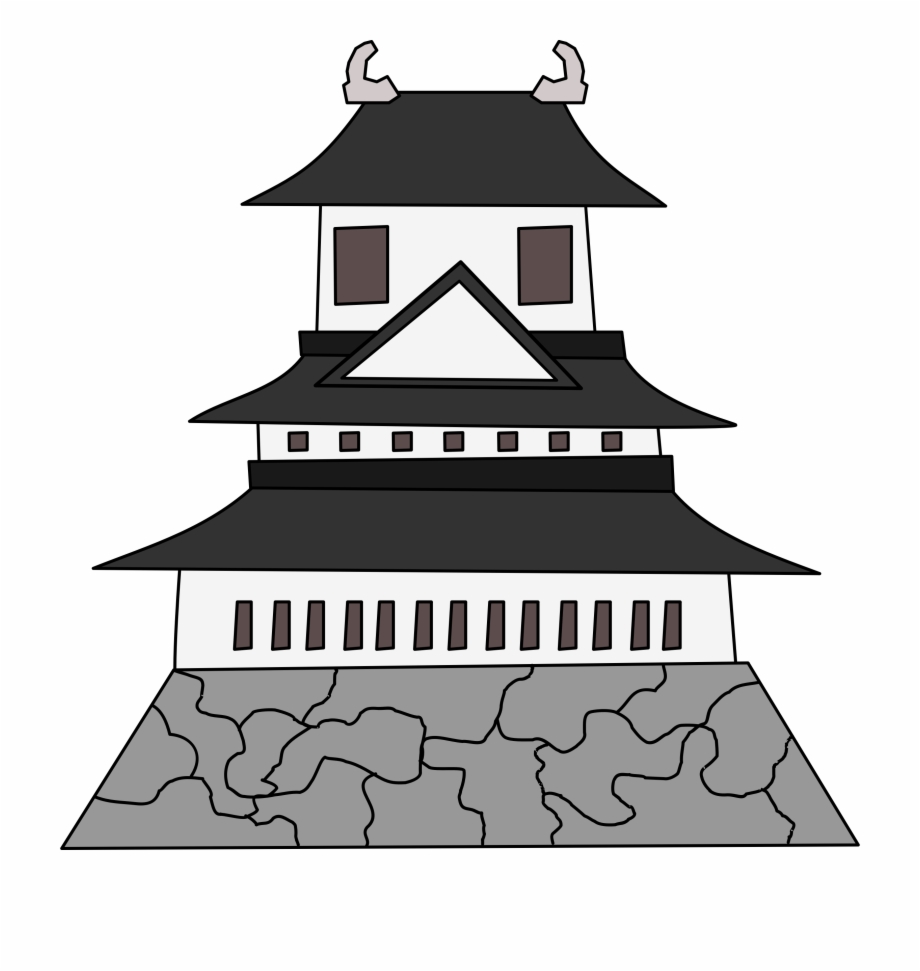 Castle Vector Outline Japanese Castle Clipart