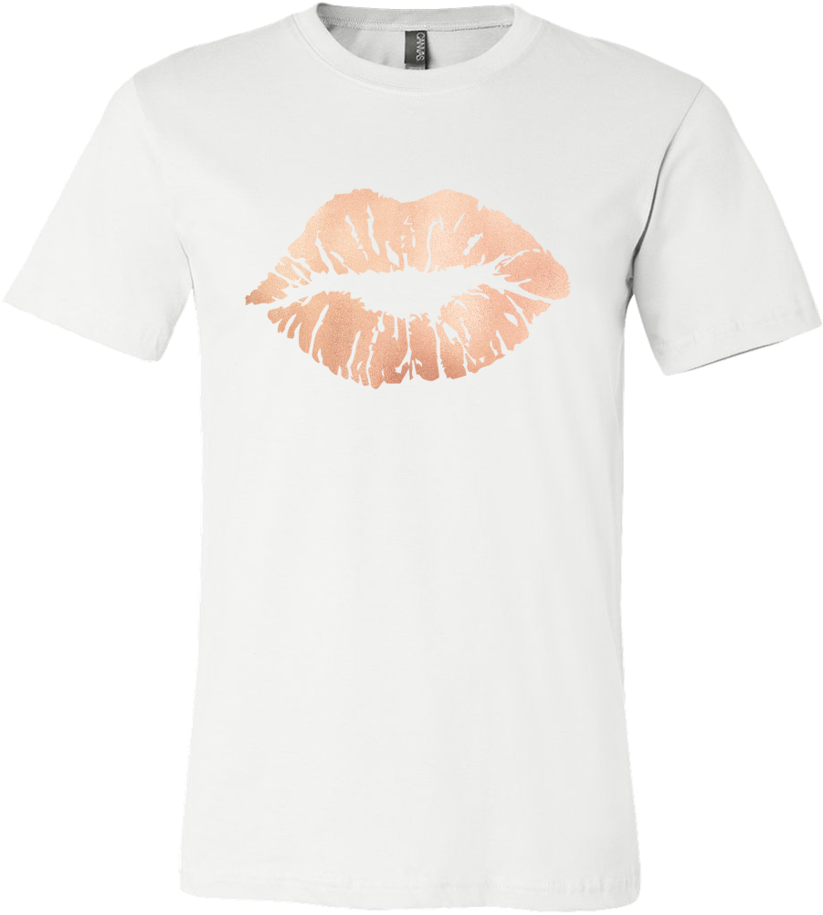 Lip Print Lipstick Kiss Shirt